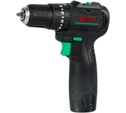 Ударная дрель-шуруповерт DWT ASBP-12DN-2 с 2-мя АКБ, кейс