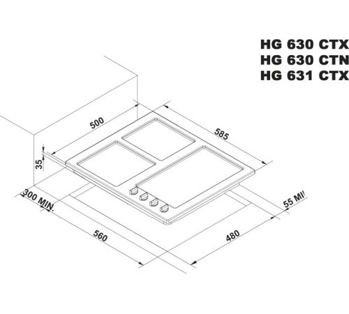 Варочная панель Korting HG 631 CTX