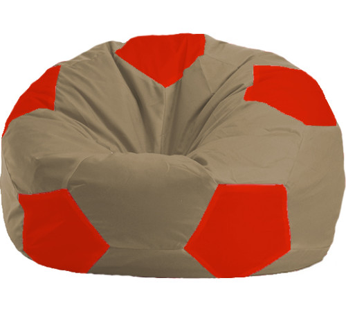 Кресло-мешок Flagman Мяч Стандарт М1.1-92 бежевый/красный