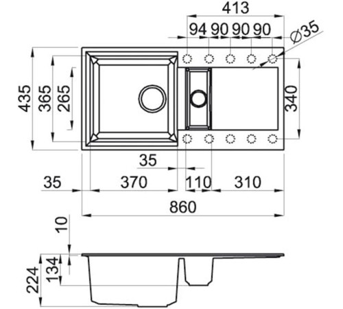 Кухонная мойка Elleci Easy 425 Bianco Antico 62