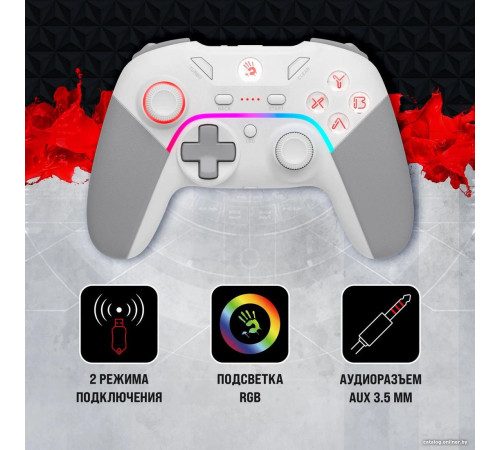 Геймпад A4Tech Bloody GPW70 белый