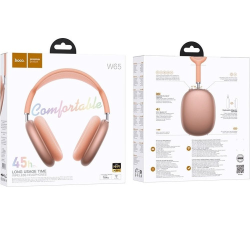 Наушники Hoco W65 оранжевый