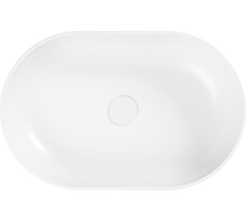 Умывальник Belux Турин 560 овал 18, белый матовый/Solid Surface