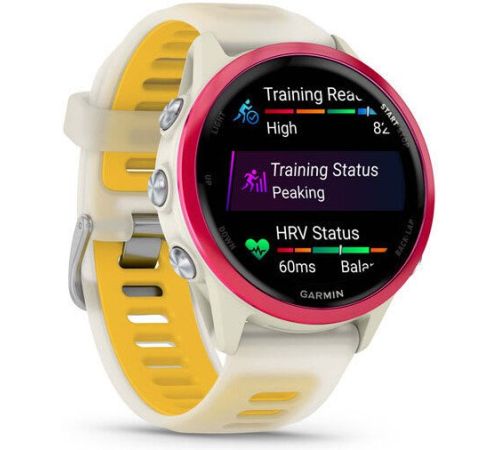Умные часы Garmin Forerunner 570 42 мм бежевый/розовый