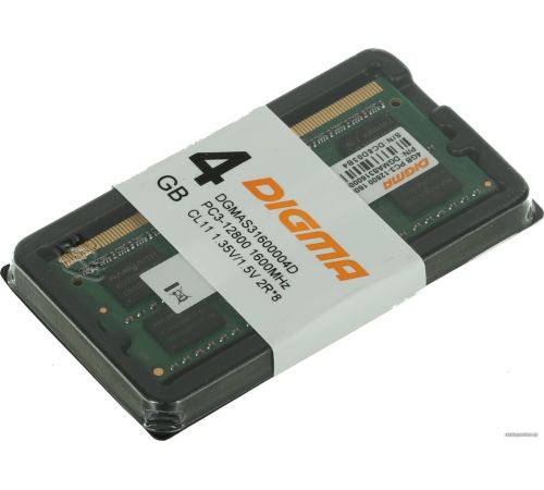 Оперативная память Digma 4ГБ DDR3 SODIMM 1600 МГц DGMAS31600004D
