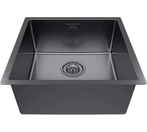 Кухонная мойка Paulmark Lassan 44 UNI LA44-GM черный/вороненая сталь