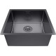 Кухонная мойка Paulmark Lassan 44 UNI LA44-GM черный/вороненая сталь