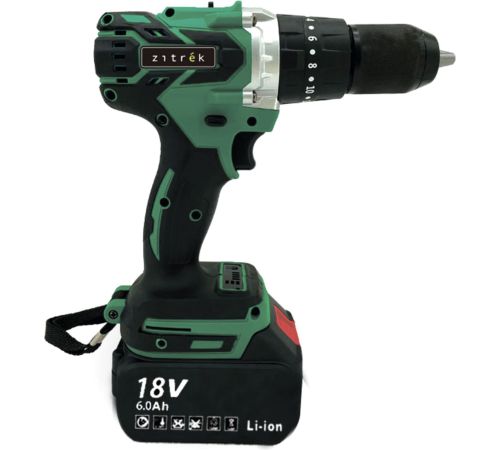 Ударная дрель-шуруповерт Zitrek Green Impact 18V 063-4046 с 2-мя АКБ, кейс