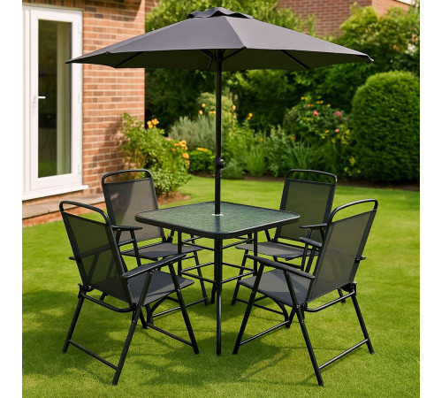 Комплект подушек AksHome Picnic серый/черный