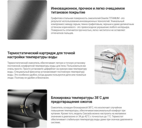 Смеситель Deante Titanium BCH D4BT