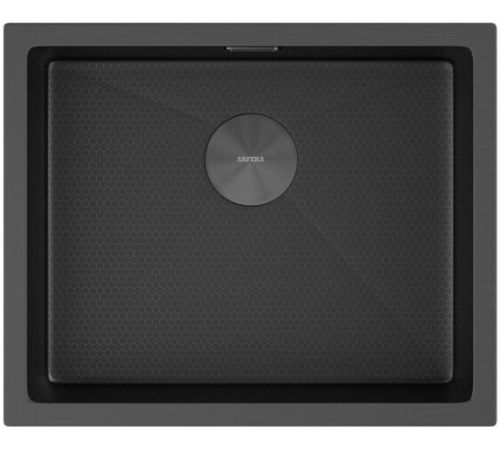Кухонная мойка ARFEKA ECO AR 550*450 POP-UP BLACK PVD NANO DECOR