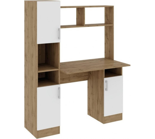 Офисный стол Woodville Эндо дуб вотан/белый