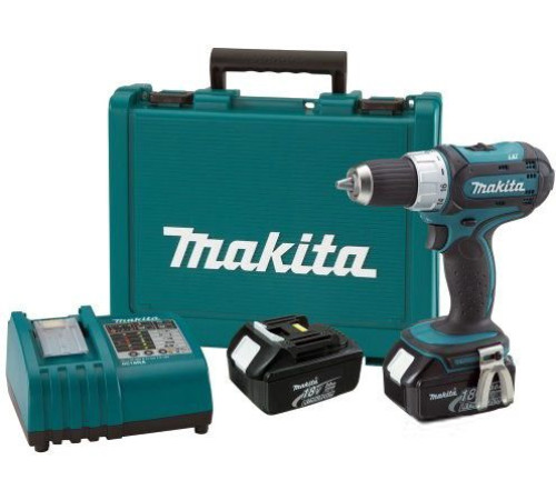 Дрель-шуруповерт Makita DDF453RFE с 2-мя АКБ, кейс