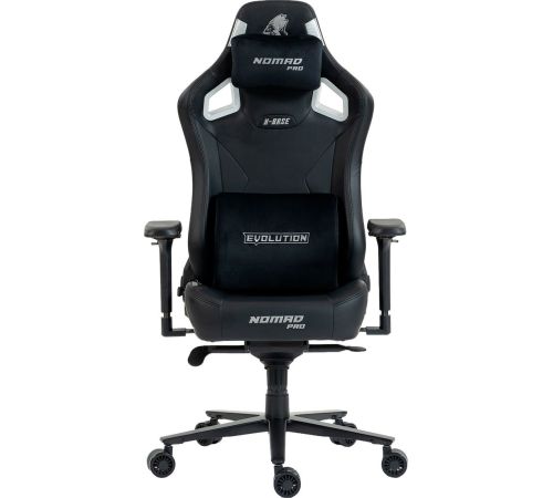Игровое геймерское кресло Evolution Nomad PRO X-Base Black-Silver черный/серебристый