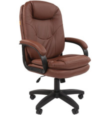 Офисное кресло CHAIRMAN 668LT N черный пластик/экопремиум коричневый
