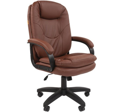 Офисное кресло CHAIRMAN 668LT N черный пластик/экопремиум коричневый