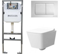 Унитаз подвесной Керамин Тобаго R МЛ Slim Комфорт c кнопкой K5236-К-EEA1 микролифт