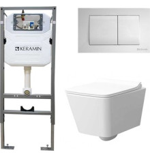Унитаз подвесной Керамин Тобаго R МЛ Slim Комфорт c кнопкой K5236-К-EEA1 микролифт