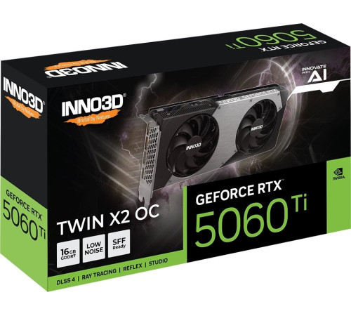 Видеокарта Inno3D GeForce RTX 5060 Ti 16GB Twin X2 OC N506T2-16D7X-191073N