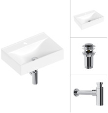 Умывальник Lauter 21887B + клапан 21190CH + сифон 21635CH хром