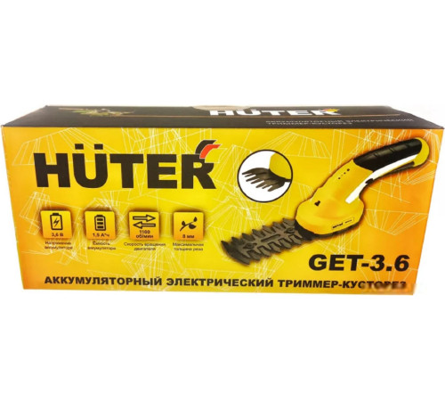 Кусторез + ножницы Huter GET-3.6 с АКБ