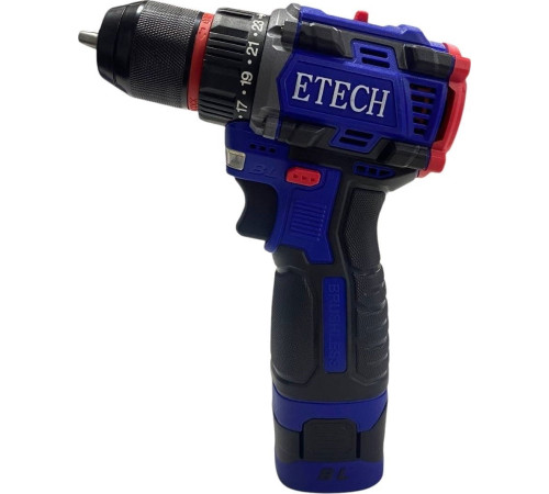 Дрель-шуруповерт ETECH TEH-16BL с 2-мя АКБ, кейс