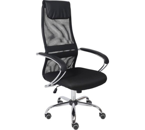 Офисное кресло AksHome First CH ткань/сетка, черный