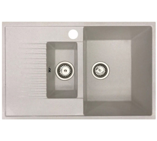 Кухонная мойка БелЭворс Forma R + смеситель W74004-3 + дозатор L405H белый