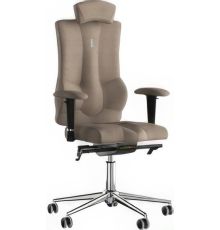 Офисное кресло Kulik System Elegance азур/хром, карамель с подголовником