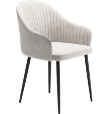 Стул с подлокотниками Табурет Шелл Бренди 02 молочный/черный каркас