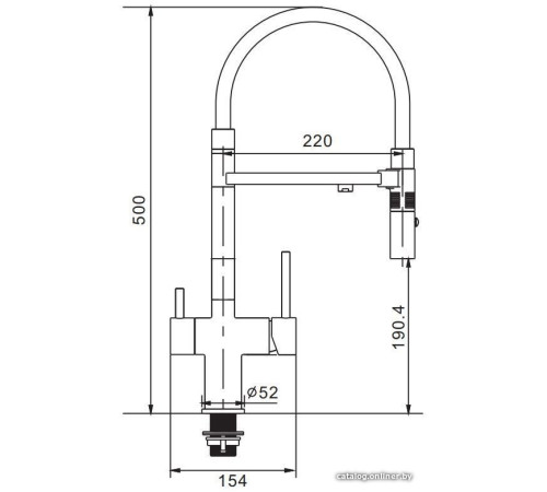 Смеситель Rose R133C белый