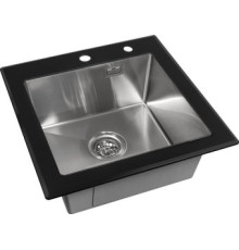 Кухонная мойка ARFEKA ECO AR 500*500 GS BLACK GLASS + SATIN