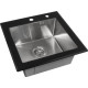 Кухонная мойка ARFEKA ECO AR 500*500 GS BLACK GLASS + SATIN