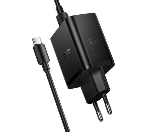 Сетевое зарядное Hoco N75 USB Type-C черный