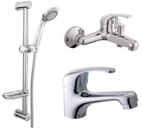 Комплект смесителей Rubineta Optima 10 + Optima 18 + Varianta Delta 625105