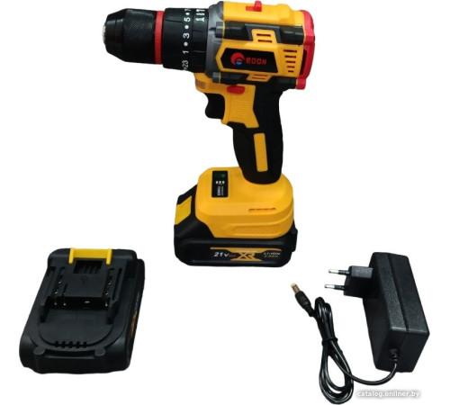 Дрель-шуруповерт Edon AD-21PBL с 2-мя АКБ, кейс, набор оснастки