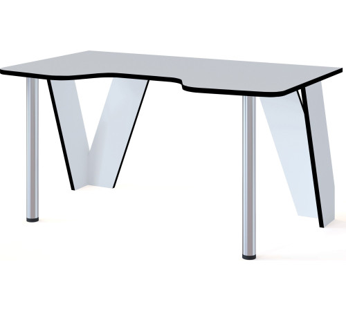 Геймерский стол Сокол КСТ-116 белый/черный