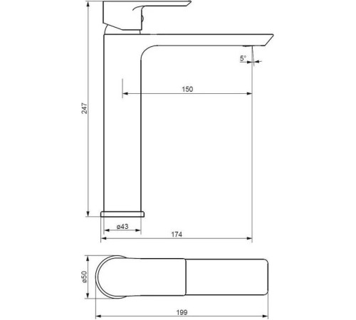 Смеситель Damixa Apollo 470250000 хром