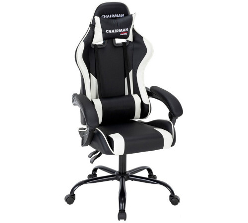 Кресло CHAIRMAN CH41 экокожа, черно-белый