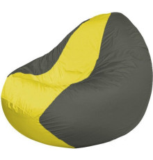 Кресло-мешок Flagman Classic К2.1-113 серый темный/желтый