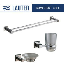 Набор аксессуаров для ванной Lauter 21SH6061 + 21SH6051 + 21SH6021 Chrome, 3 предмета