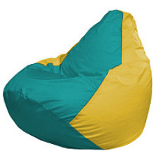 Кресло-мешок Flagman Груша Мини L Г0.1-313 бирюзовый/желтый