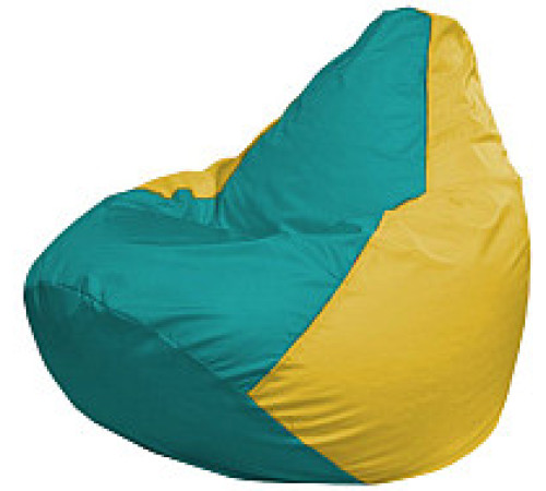 Кресло-мешок Flagman Груша Мини L Г0.1-313 бирюзовый/желтый