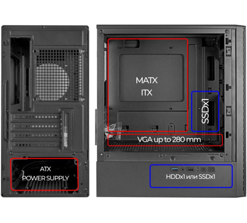 Корпус Ginzzu CL401