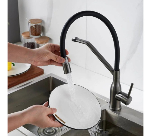 Смеситель Shevanik S343T-3 оружейная сталь