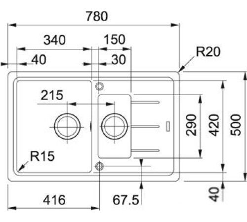 Кухонная мойка Franke BFG 651-78 сахара