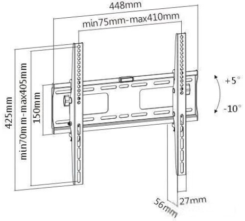 Кронштейн для телевизора Ultramounts UM841T черный
