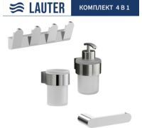Набор аксессуаров для ванной Lauter 21TS3018 + 21TS3020 + 21TS3008 + 21TS3012 Chrome, 4 предмета