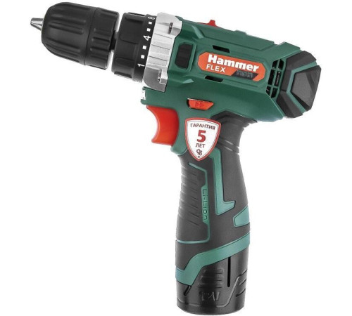 Дрель-шуруповерт Hammer ACD12/2CS с 2-мя АКБ, кейс