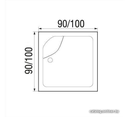 Душевой поддон River Wemor 100/41 S